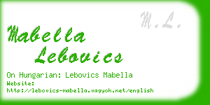 mabella lebovics business card